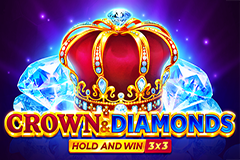 Crown & Diamonds Hold and Win logo