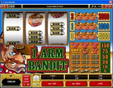 1 Arm Bandit Slot Game