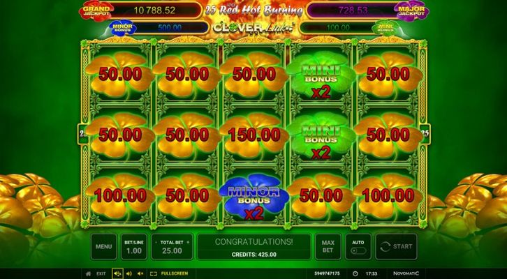 Fill the reels with clover symbols and earn an X2 win multiplier