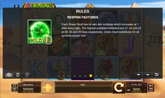 Respins Features - Green Skull