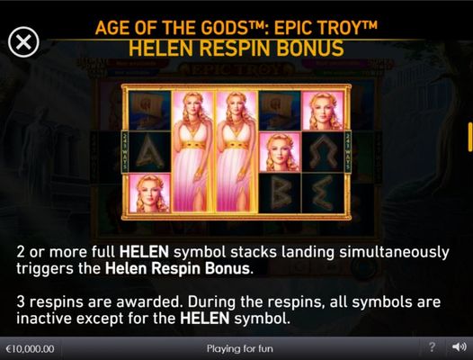 Helen Respin Bonus