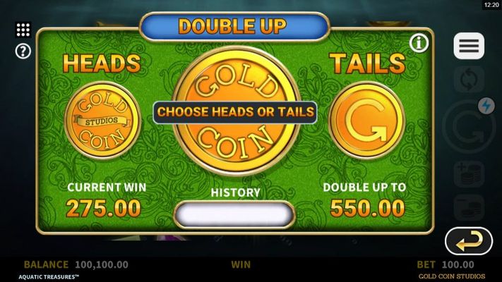 Heads or Tails Double Up Feature