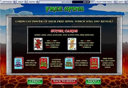 cards can power-up your free spins