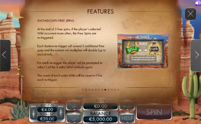 Showdown Free Spins Game Rules.