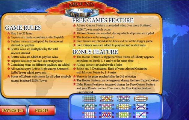 General Game Rules - Free Games Feature - Bonus Feature