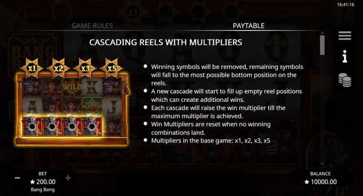 Cascading Reels with Multipliers