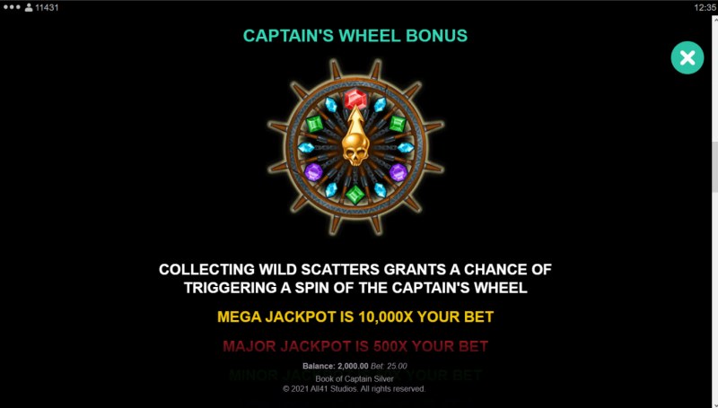 Captain&#039;s Wheel Bonus