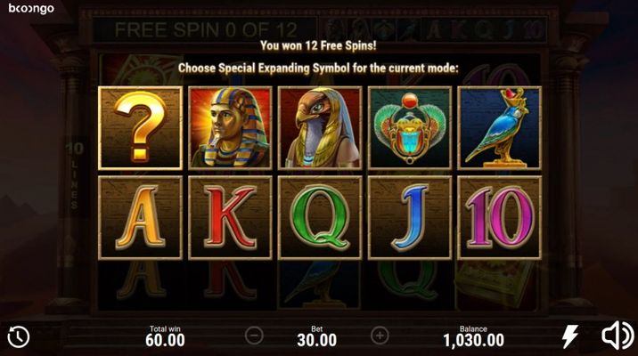 Select a symbol prior to free spins play