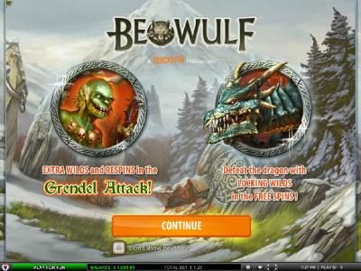 This game features EXTRA WILDS and RESPINS in the Grendel Attack! Defeat the dragon with LOCKING WILDS in the FREE SPINS!