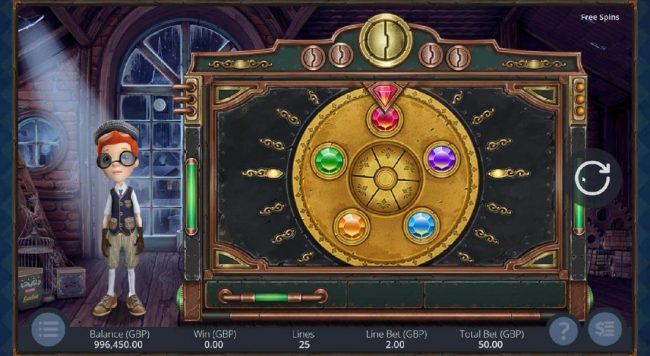 Click the spin button to start the wheel and watch to see what gemstone it lands on.
