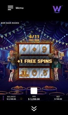An additional free spin awarded