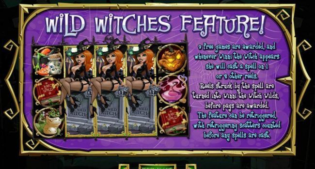 Wild Witches feature awards 9 free games
