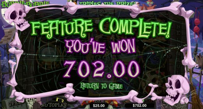 Free spins feature triggers a 702.00 big win!