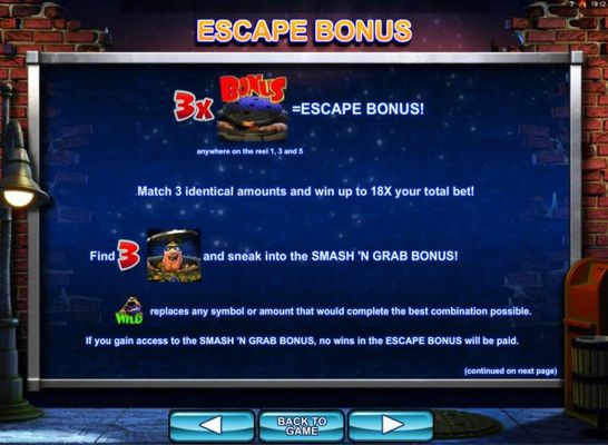Escape Bonus Rules
