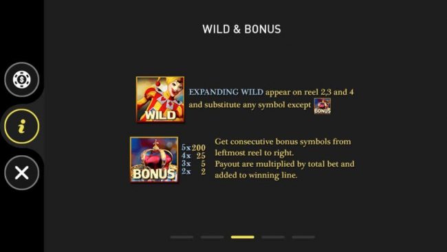 Wild and Bonus Symbols Rules and Pays