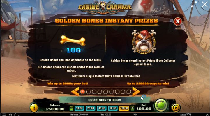 Golden Bone Instant Prizes