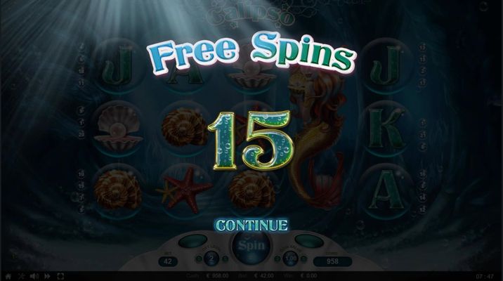 15 Free Spins Awarded