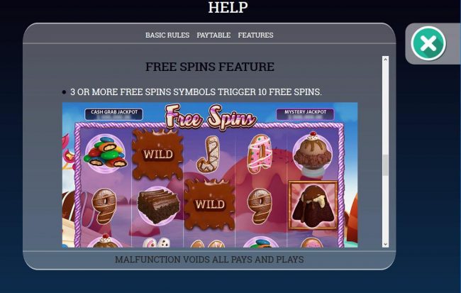 3 or more free spins symbols trigger 10 free games.
