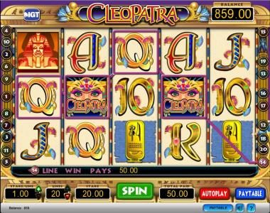Cleopatra slot game typical jackpot win