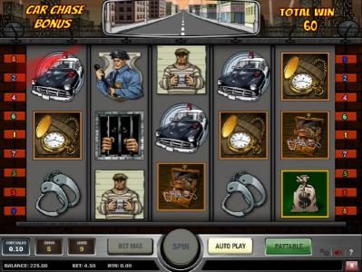 car chase bonus feature game board