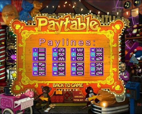 Payline Diagrams 1-24