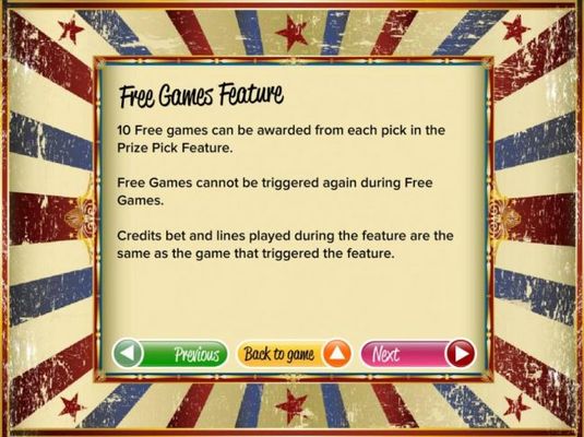 Free Games Feature Rules