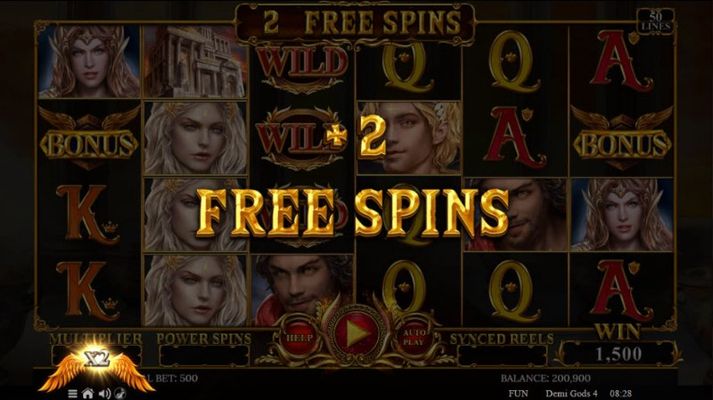 2 additional free spins awarded