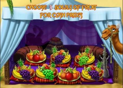 choose 3 bowls of fruit for cash prizes