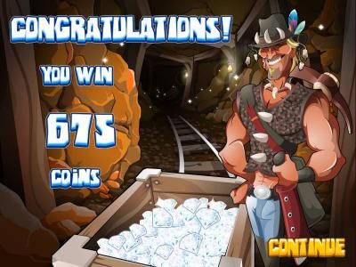 the bonus feature pays out 675 coins for a big win