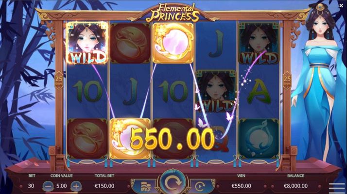 Water princess spin leads to a big win