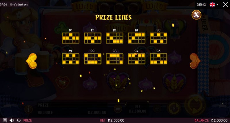Prize Lines 16-25