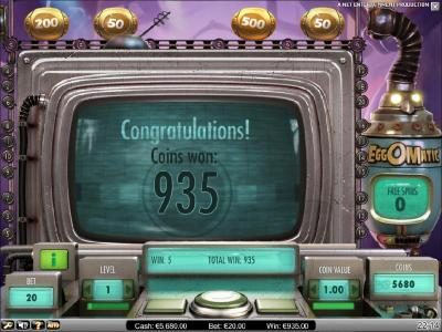 free spins bonus feature pays out 935 coin big win