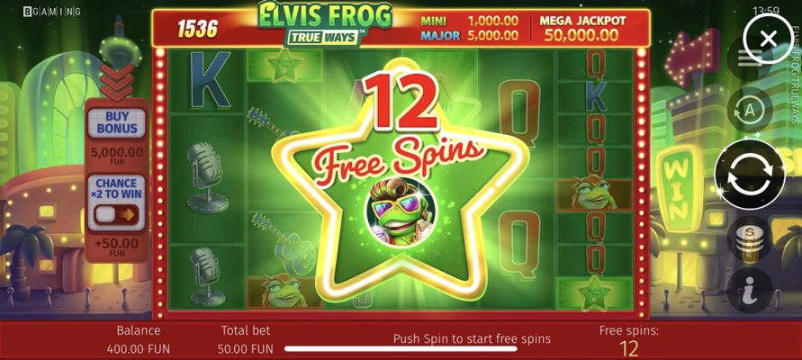 12 Free Spins Awarded
