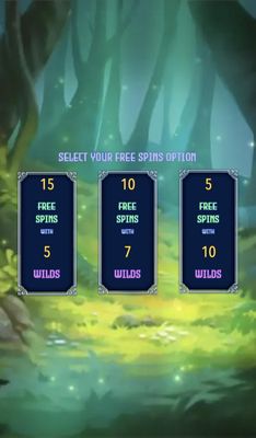 Select a free spins feature