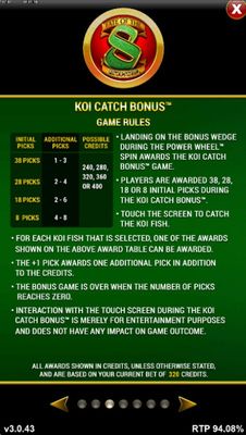 Koi Catch Bonus
