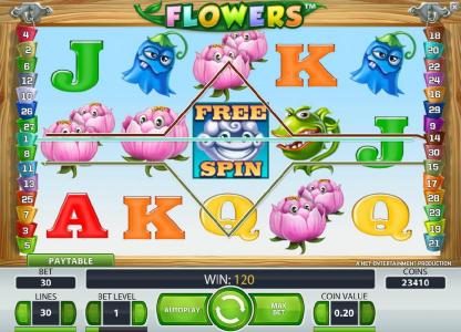 multiple winning paylines triggers a 120 coin jackpot