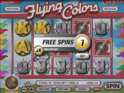 7 free spins triggered