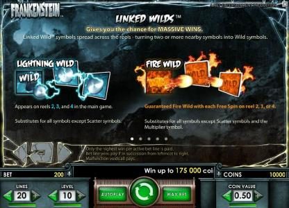 linked wilds - lighting wild and fire wild game rules