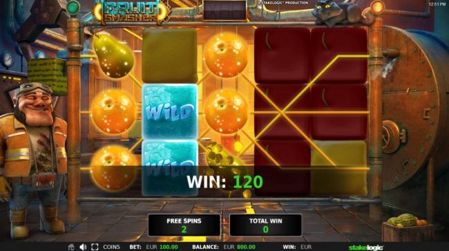 Stacked wilds triggers a big win