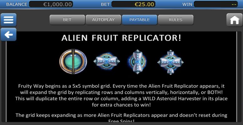 Alien Fruit Replicator