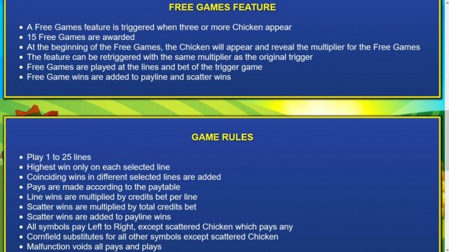 Free Games Bonus Rules
