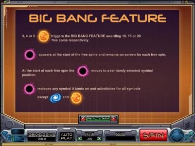 Big Bang Feature game rules