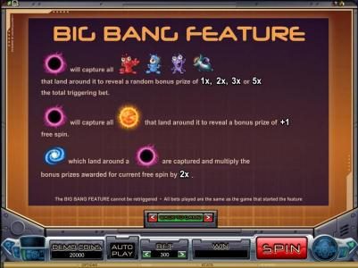 Big Bang Feature rules continued