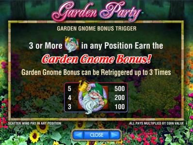garden gnome bonus trigger