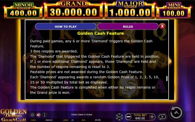 Golden Cash Feature