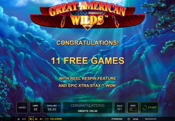 11 Free Spins Awarded