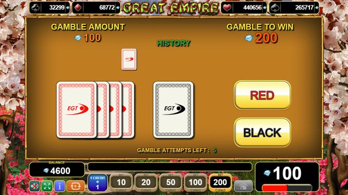 Black or Red Gamble Feature