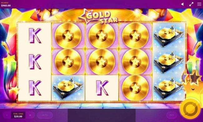 Landing gold records increases your chances for a big win. The records will flip revealing a mystery symbol.