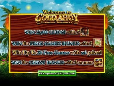 win 25,000 coins with five pirate symbols. Win the frre games bonus with 3 map symbols and more