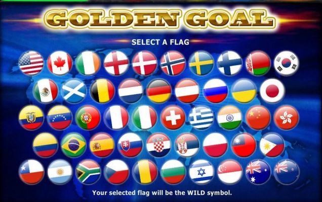 Select a Flag to represent the wild symbol during game play